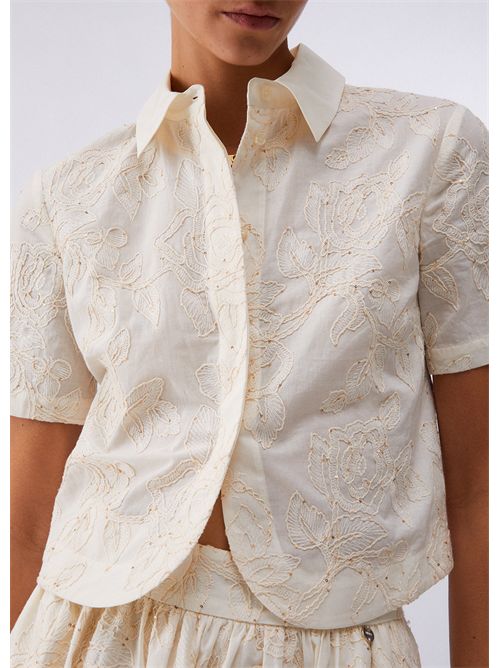 Camicia con ricami e paillettes LIU JO | WA6508T472A/P9417